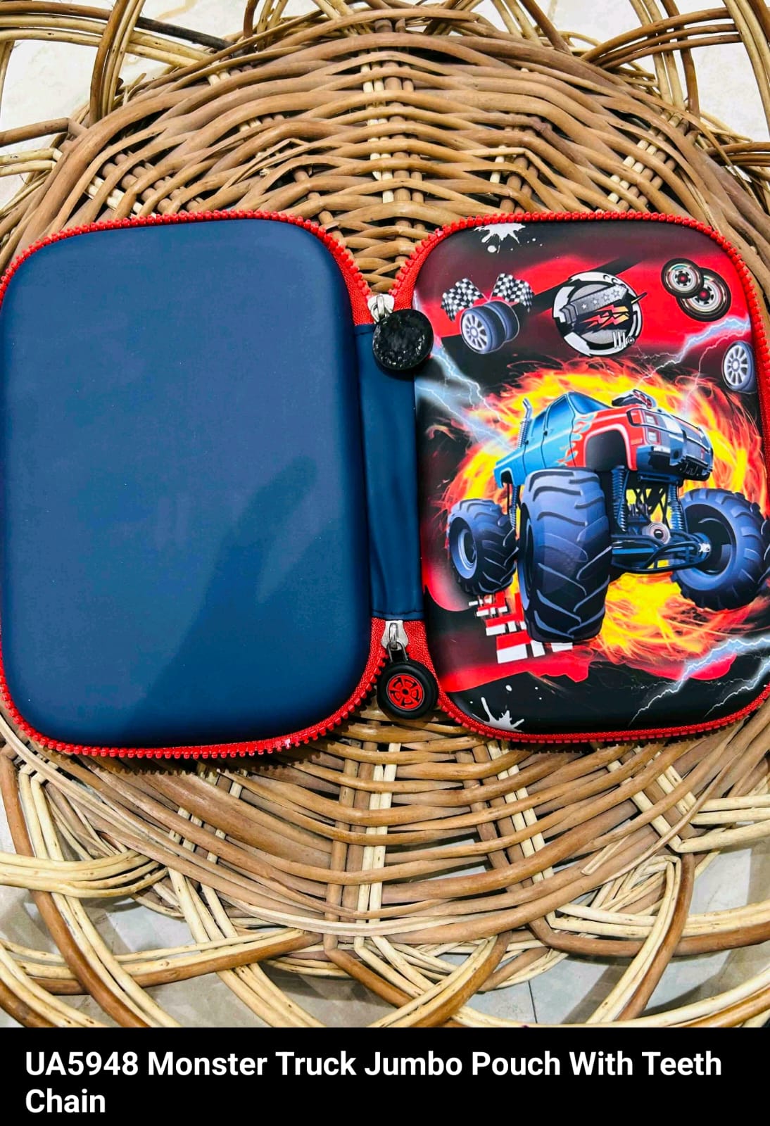 Moster truck theme jumbo pouch